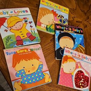 Baby Board Book Set - Assorted Colorful Baby-Themed Books